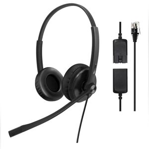 Yealink Headset for Office Phone YHS34 QD to RJ9 Wired Headset Microphone Dual